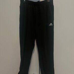 adidas Black Men's Joggers with White Logo